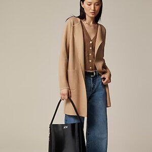 J. Crew Juliette collarless sweater-blazer